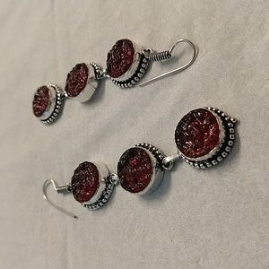 Rustic glass earrings